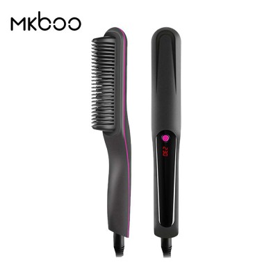 Mkboo New design hot comb electric hair Beard brush Hair Straightener Brush Beard comb with high quality